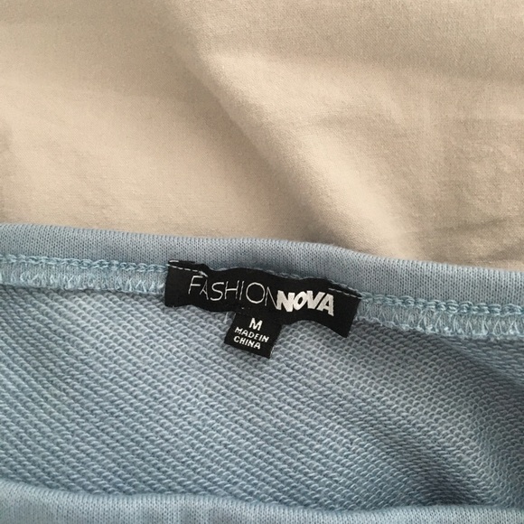 BABY BLUE CROP TOP - Picture 3 of 3